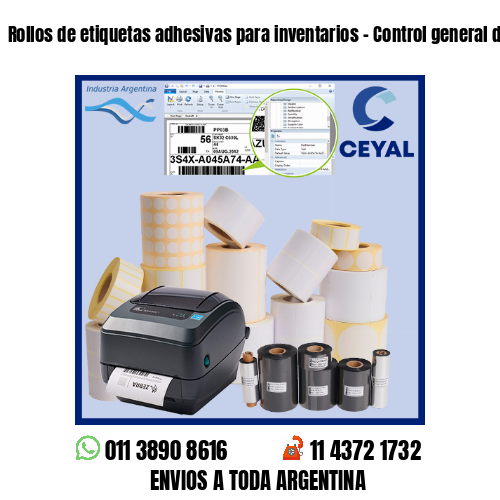 Rollos de etiquetas adhesivas para inventarios – Control general de empresas