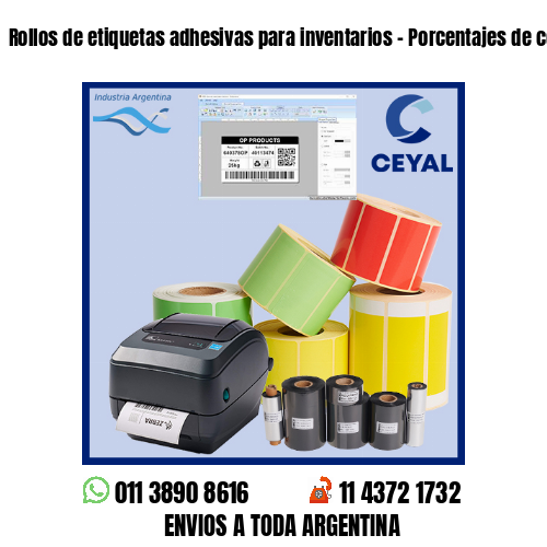 Rollos de etiquetas adhesivas para inventarios – Porcentajes de consumos