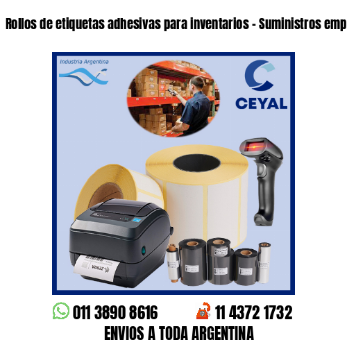 Rollos de etiquetas adhesivas para inventarios – Suministros empresariales