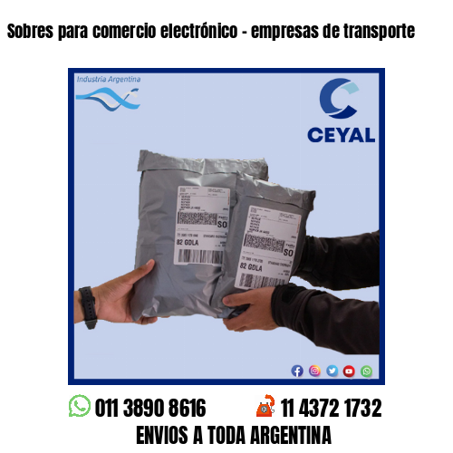 Sobres para comercio electrónico – empresas de transporte