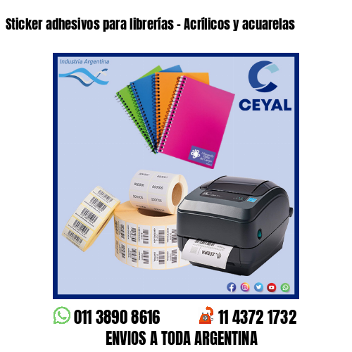 Sticker adhesivos para librerías – Acrílicos y acuarelas