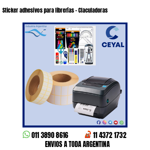 Sticker adhesivos para librerías – Claculadoras