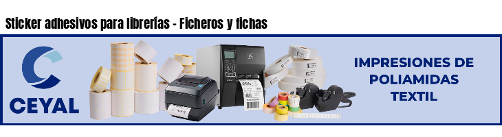 Sticker adhesivos para librerías - Ficheros y fichas