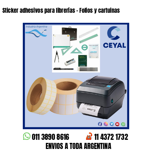 Sticker adhesivos para librerías – Folios y cartuinas