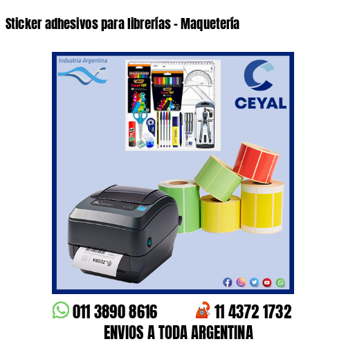 Sticker adhesivos para librerías – Maquetería