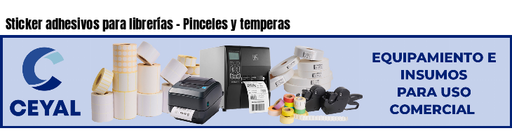 Sticker adhesivos para librerías - Pinceles y temperas