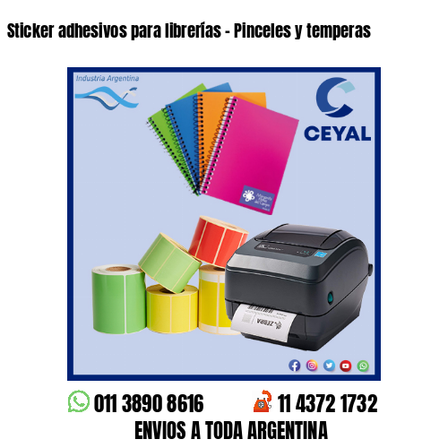 Sticker adhesivos para librerías – Pinceles y temperas
