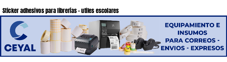 Sticker adhesivos para librerías - utiles escolares