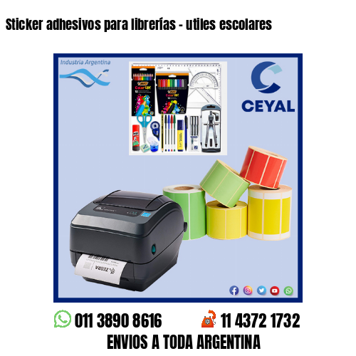 Sticker adhesivos para librerías – utiles escolares