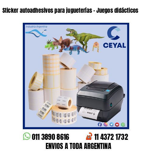 Sticker autoadhesivos para jugueterías – Juegos didácticos