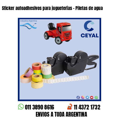 Sticker autoadhesivos para jugueterías – Piletas de agua