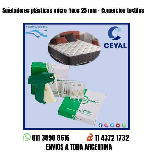 Sujetadores plásticos micro finos 25 mm – Comercios textiles