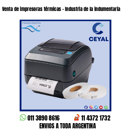 Venta de impresoras térmicas – Industria de la indumentaria