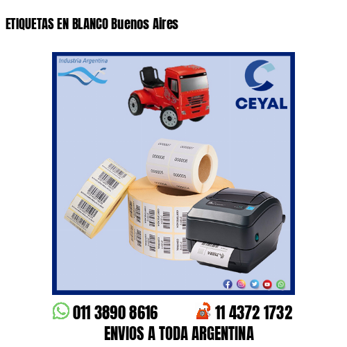 ETIQUETAS EN BLANCO Buenos Aires