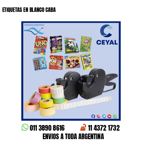 ETIQUETAS EN BLANCO CABA