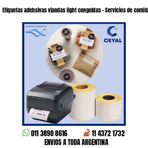Etiquetas adehsivas viandas light congeldas – Servicios de comida light