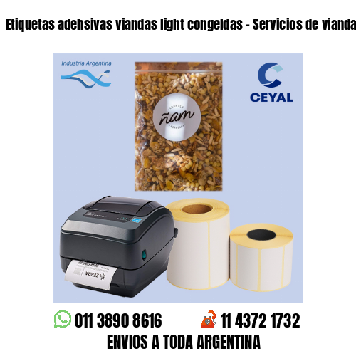 Etiquetas adehsivas viandas light congeldas – Servicios de viandas