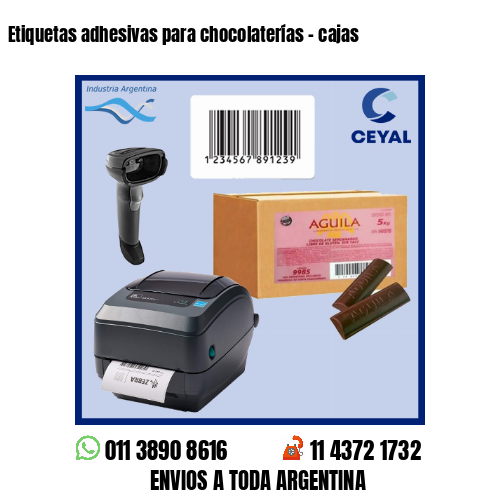 Etiquetas adhesivas para chocolaterías – cajas