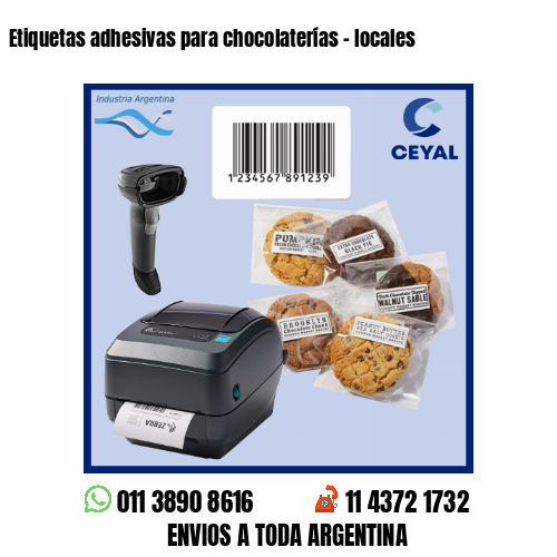 Etiquetas adhesivas para chocolaterías – locales