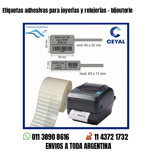 Etiquetas adhesivas para joyerías y relojerías – bijouterie