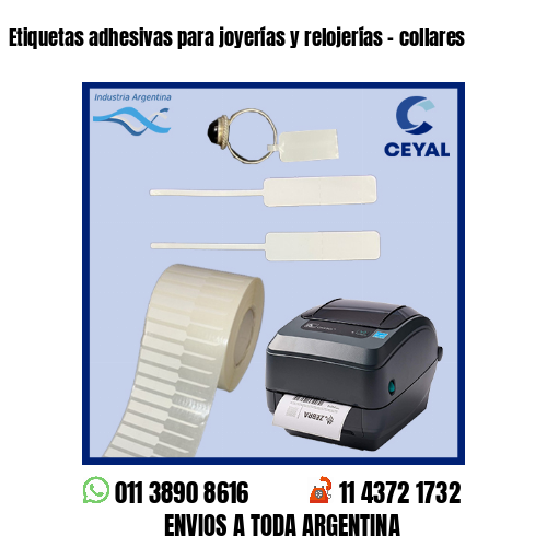 Etiquetas adhesivas para joyerías y relojerías – collares