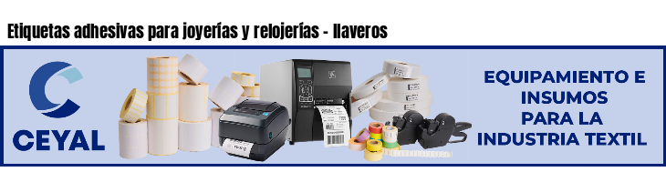 Etiquetas adhesivas para joyerías y relojerías - llaveros