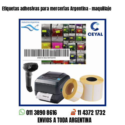 Etiquetas adhesivas para mercerías Argentina – maquillaje