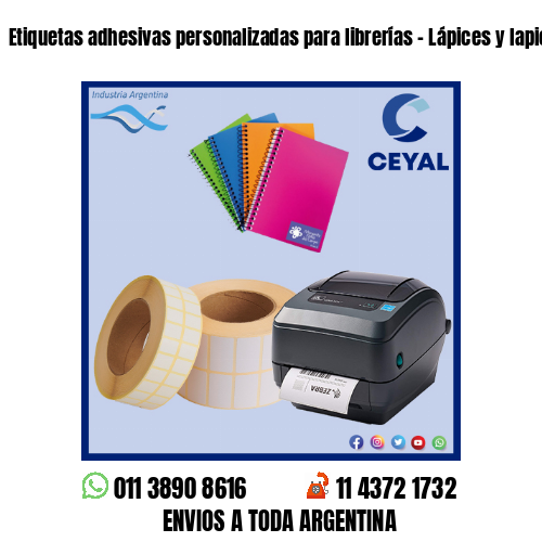 Etiquetas adhesivas personalizadas para librerías – Lápices y lapiceras