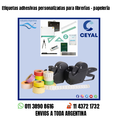 Etiquetas adhesivas personalizadas para librerías – papelería