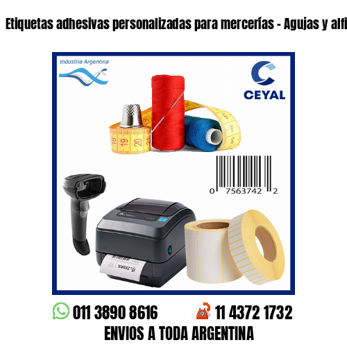 Etiquetas adhesivas personalizadas para mercerías – Agujas y alfileres