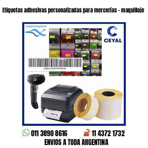 Etiquetas adhesivas personalizadas para mercerías – maquillaje