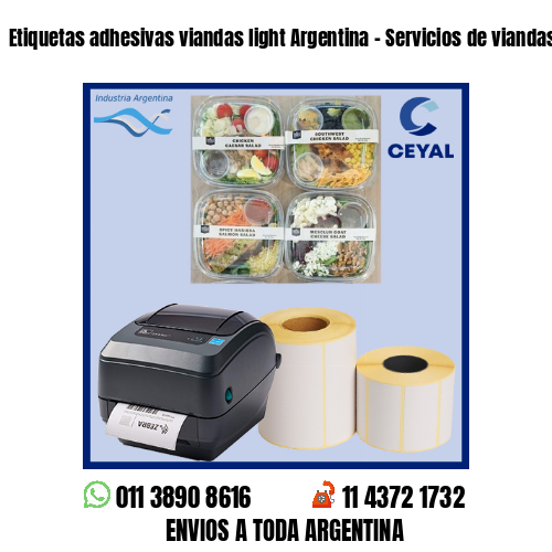 Etiquetas adhesivas viandas light Argentina – Servicios de viandas