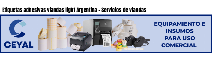 Etiquetas adhesivas viandas light Argentina - Servicios de viandas