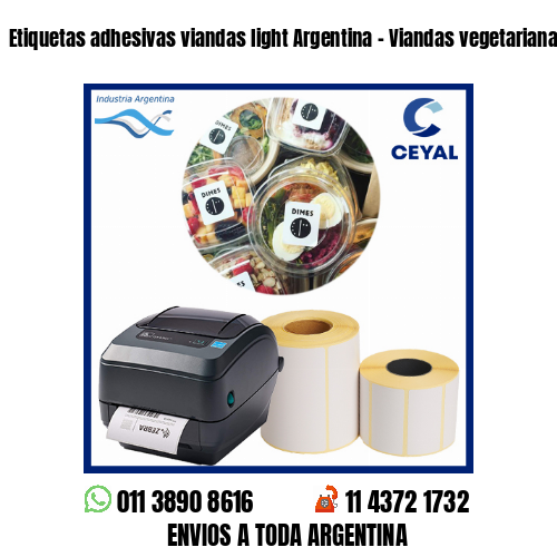 Etiquetas adhesivas viandas light Argentina – Viandas vegetarianas