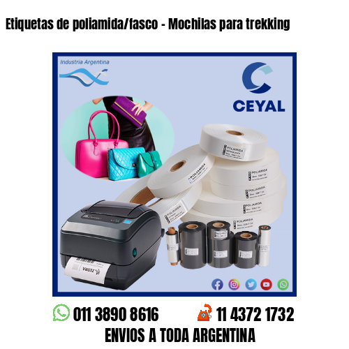 Etiquetas de poliamida/fasco – Mochilas para trekking