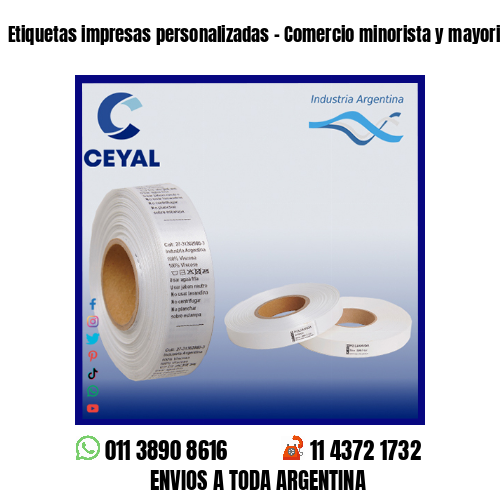 Etiquetas impresas personalizadas – Comercio minorista y mayorista