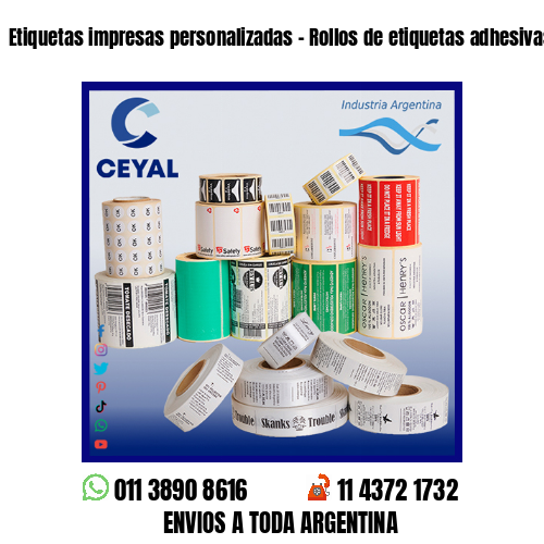 Etiquetas impresas personalizadas – Rollos de etiquetas adhesivas en blanco