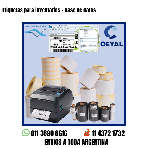 Etiquetas para inventarios – base de datos