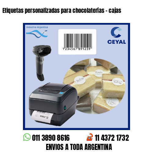 Etiquetas personalizadas para chocolaterías – cajas
