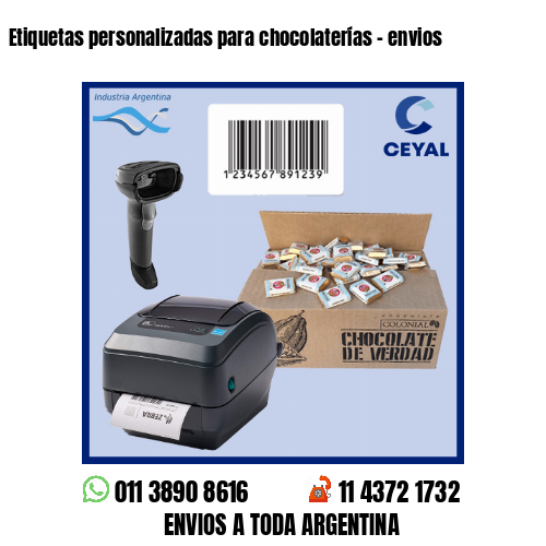 Etiquetas personalizadas para chocolaterías – envios