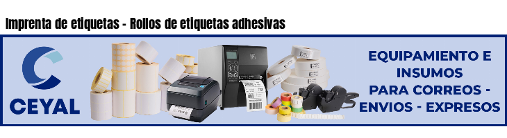Imprenta de etiquetas - Rollos de etiquetas adhesivas