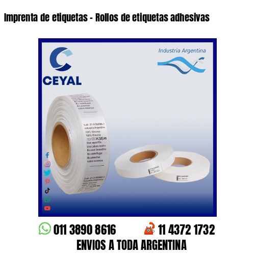 Imprenta de etiquetas – Rollos de etiquetas adhesivas