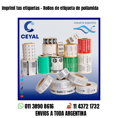 Imprimí tus etiquetas – Rollos de etiqueta de poliamida