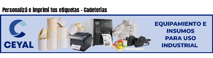 Personalizá e imprimí tus etiquetas - Cadeterías