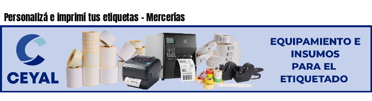 Personalizá e imprimí tus etiquetas - Mercerías