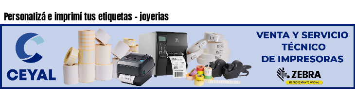 Personalizá e imprimí tus etiquetas - joyerias