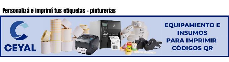 Personalizá e imprimí tus etiquetas - pinturerías