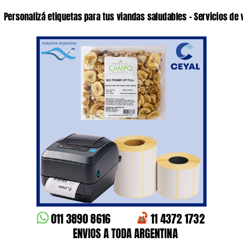 Personalizá etiquetas para tus viandas saludables – Servicios de viandas
