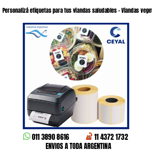Personalizá etiquetas para tus viandas saludables – Viandas vegetarianas