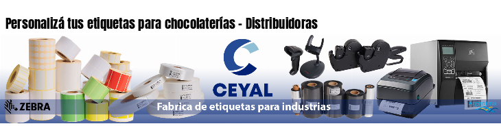 Personalizá tus etiquetas para chocolaterías - Distribuidoras